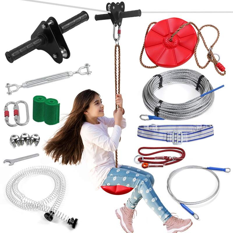 Outdoor Adventure Kit For Kids - Kit de Zipline, Conjunto de Trole