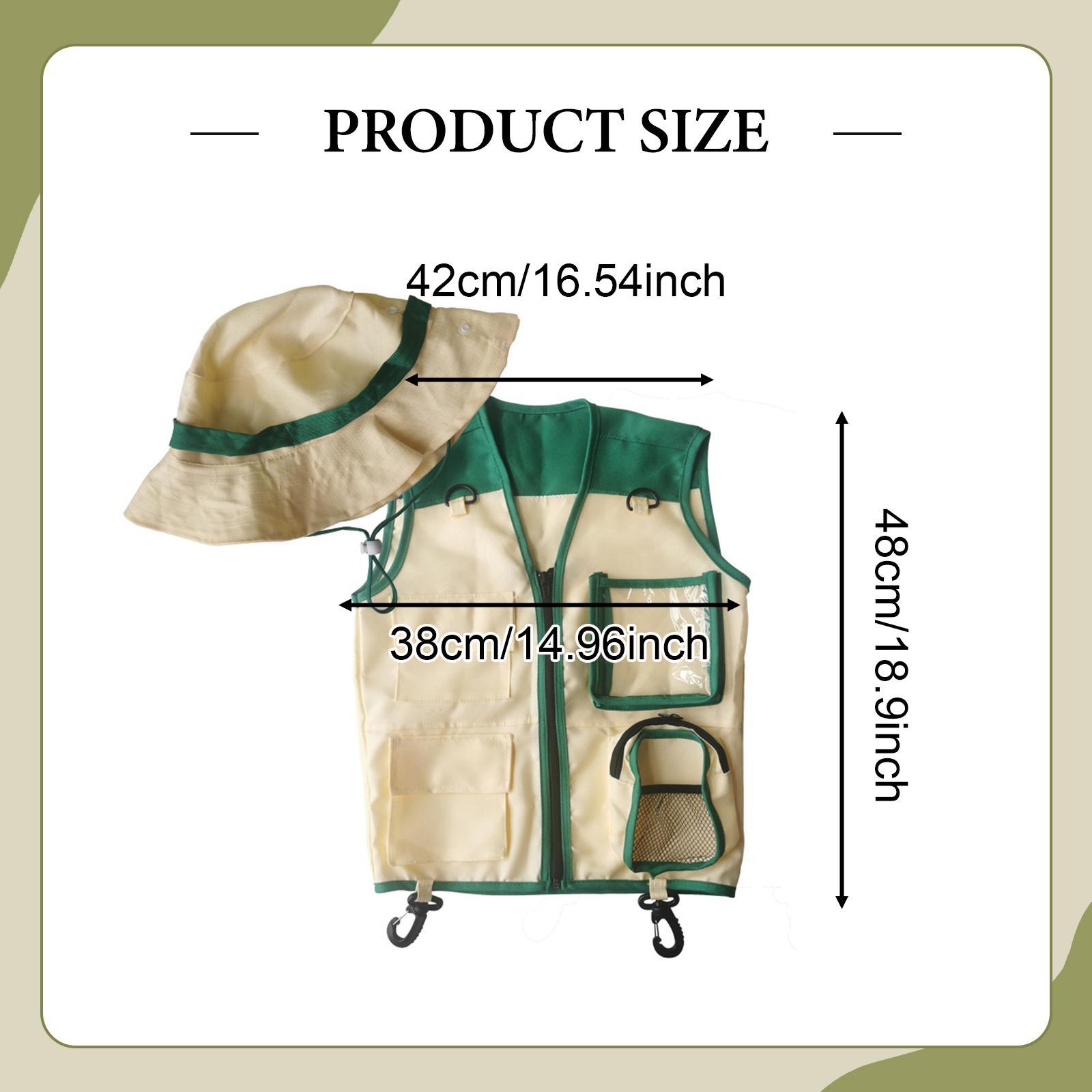 Outdoor Adventure Kit For Kids - Colete e chapéu de explorador para